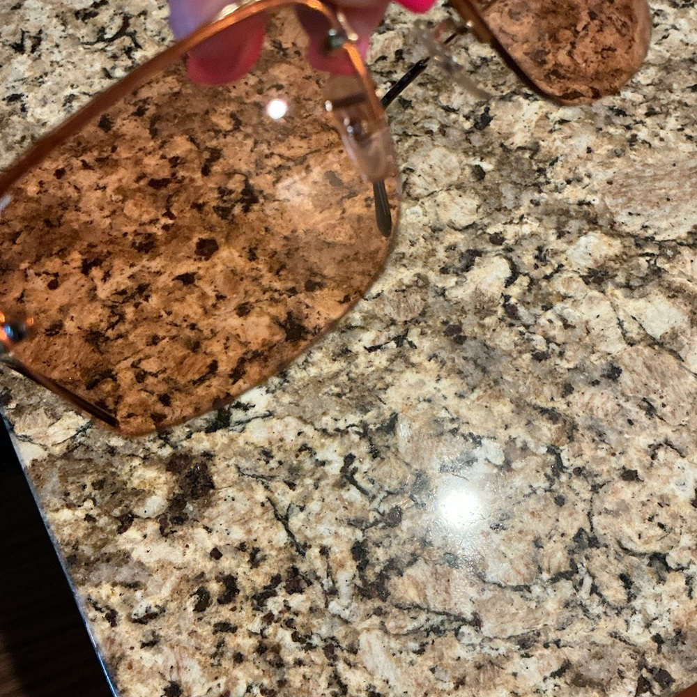 RAY-BAN Vintage Square RB3158 Unisex Orange Tinted Sunglasses - Picture 11 of 16